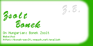 zsolt bonek business card